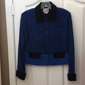 FINAL MARKDOWN Ladies’Nancy Bolen Petites for City Girl velvet trim Jacket (XSP)